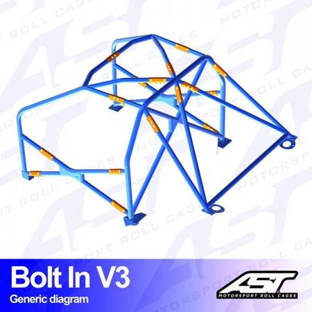 Roll Cage MAZDA RX-8 (SE3P) 4-doors Coupe BOLT IN V3