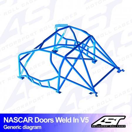 Roll Cage MAZDA RX-8 (SE3P) 4-doors Coupe WELD IN V5 NASCAR-door