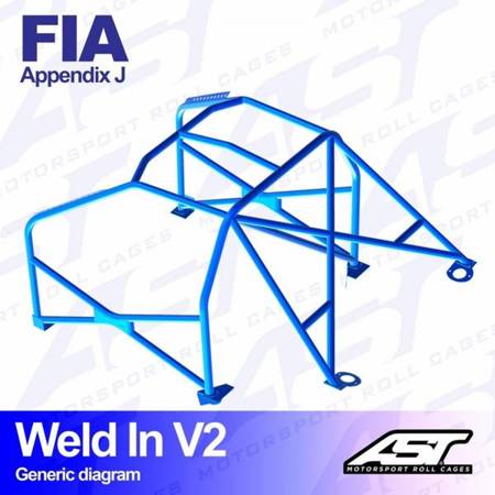 Roll Cage OPEL Astra (F) 3-doors Hatchback WELD IN V2