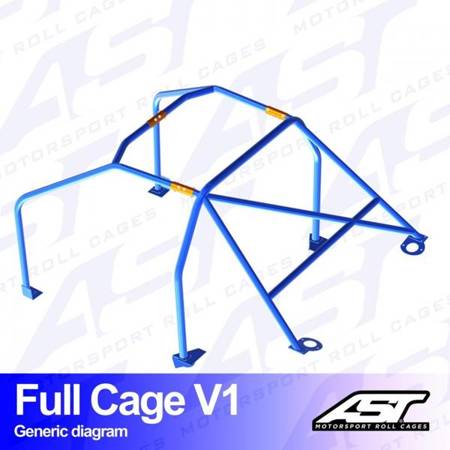 Roll Cage OPEL Calibra 3-doors Coupe FWD FULL CAGE V1