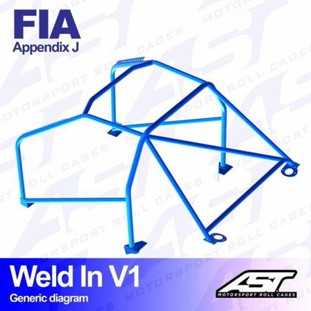 Roll Cage RENAULT R11 (Phase 1/2) 3-doors Coupe WELD IN V1