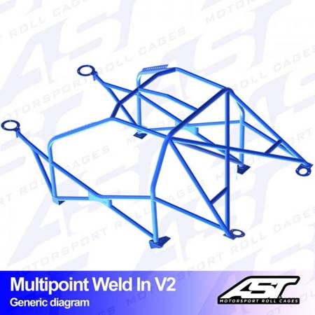 Roll Cage SEAT Leon (1M) 5-doors Hatchback MULTIPOINT WELD IN V2