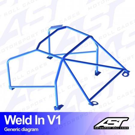 Roll Cage VOLVO 240 4-door Sedan WELD IN V1