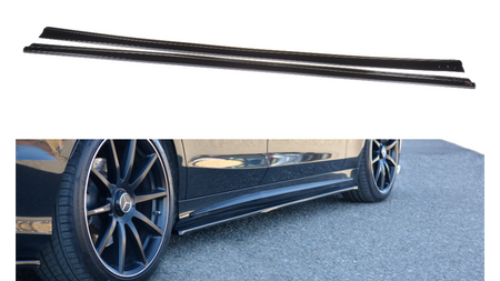 SIDE SKIRTS DIFFUSERS MERCEDES-BENZ S-CLASS AMG-LINE W222 Gloss Black