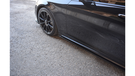 SIDE SKIRTS DIFFUSERS MERCEDES-BENZ S-CLASS AMG-LINE W222 Gloss Black