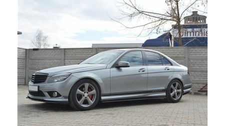 SIDE SKIRTS DIFFUSERS Mercedes-Benz C Sedan / Estate AMG-Line W204 / S204 Gloss Black