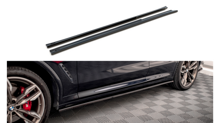 SIDE SKIRTS DIFFUSERS V. for BMW X3 M40d / M40i / M-Pack G01 Gloss Black