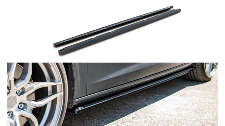 SIDE SKIRTS DIFFUSERS v.2 Seat Leon Mk3 Cupra/ FR Facelift Gloss Black