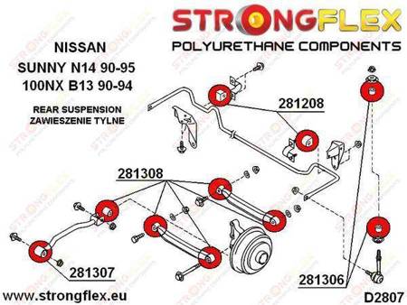 Set of rear suspension polyurethane