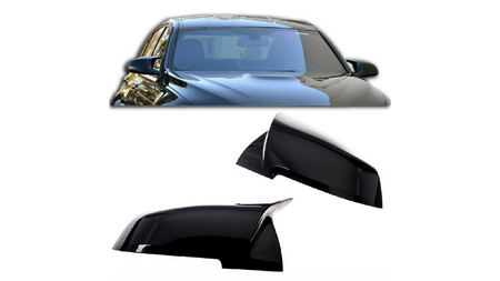 Side Mirror Cover Set Gloss Black suitable for BMW 1 (F20, F21) 2 (F22, F23, F87) 3 (F30, F31) 4 (F32, F33, F36) X1 (E84) 2012-2019