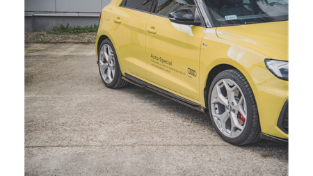 Side Skirts Diffusers Audi A1 S-Line GB Gloss Black