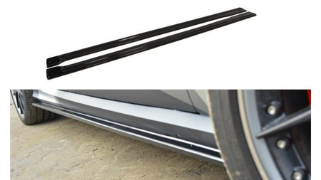 Side Skirts Diffusers Audi RS6 C7 / C7 FL Gloss Black