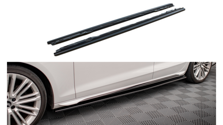 Side Skirts Diffusers Audi S4 / A4 S-Line / A4 Competiton B9 Gloss Black