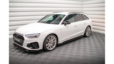Side Skirts Diffusers Audi S4 / A4 S-Line / A4 Competiton B9 Gloss Black