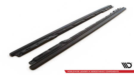 Side Skirts Diffusers Audi S4 / A4 S-Line / A4 Competiton B9 Gloss Black