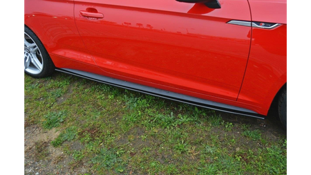 Side Skirts Diffusers Audi S5 / A5 S-Line F5 Coupe Gloss Black