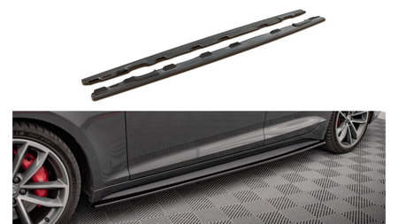 Side Skirts Diffusers Audi S5 / A5 S-Line F5 Sportback Gloss Black