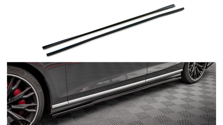 Side Skirts Diffusers Audi S8 / A8 S-Line D5 Gloss Black