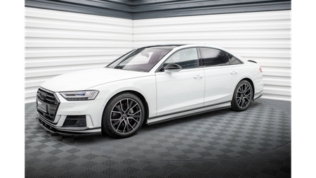 Side Skirts Diffusers Audi S8 / A8 S-Line D5 Gloss Black