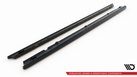 Side Skirts Diffusers Mercedes-Benz C Coupe AMG-Line C205 Facelift Gloss Black