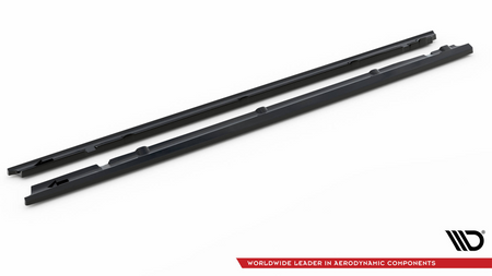 Side Skirts Diffusers Mercedes-Benz C Coupe AMG-Line C205 Facelift Gloss Black