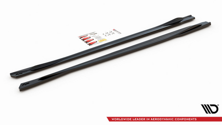 Side Skirts Diffusers Toyota Avensis Mk3 Facelift Gloss Black