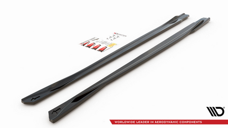 Side Skirts Diffusers Toyota Avensis Mk3 Facelift Gloss Black