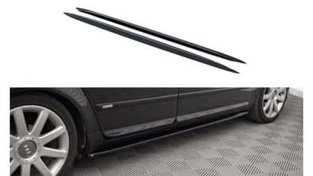 Side Skirts Diffusers V.1 Audi S4 / A4 / A4 S-Line B6 / B7 Gloss Black