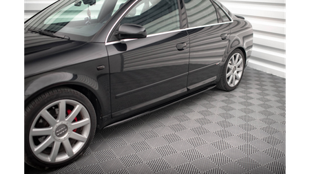 Side Skirts Diffusers V.1 Audi S4 / A4 / A4 S-Line B6 / B7 Gloss Black