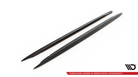 Side Skirts Diffusers V.1 Audi S4 / A4 / A4 S-Line B6 / B7 Gloss Black