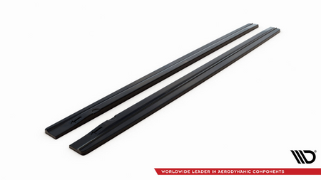 Side Skirts Diffusers V.1 Audi S4 / A4 / A4 S-Line B8 / B8 FL Gloss Black