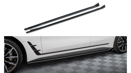 Side Skirts Diffusers V.1 BMW i4 M-Pack G26 Gloss Black