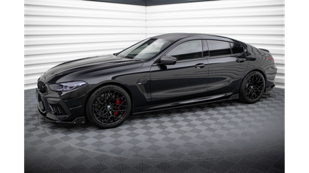 Side Skirts Diffusers V.1 + Flaps BMW M8 Gran Coupe F93 / 8 Gran Coupe M-Pack G16 Gloss Black