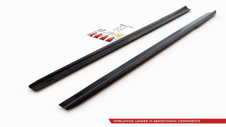 Side Skirts Diffusers V.1 Mercedes A35 AMG / AMG-Line W177 Gloss Black