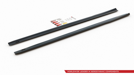 Side Skirts Diffusers V.1 Mercedes A35 AMG / AMG-Line W177 Gloss Black