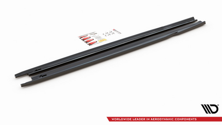 Side Skirts Diffusers V.1 Skoda Octavia RS Mk4 Gloss Black