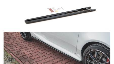 Side Skirts Diffusers V.1 Toyota GR Yaris Mk4 Gloss Black