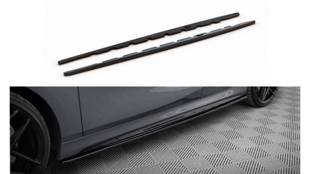 Side Skirts Diffusers V.1 for BMW 1 F40 M-Pack/ M135i Gloss Black