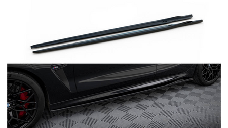 Side Skirts Diffusers V.2 BMW M8 Gran Coupe F93 / 8 Gran Coupe M-Pack G16 Gloss Black