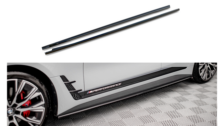 Side Skirts Diffusers V.2 BMW i4 M-Pack G26 Gloss Black