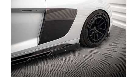 Side Skirts Diffusers V.2+ Flaps Audi R8 Mk2 Facelift Gloss Black