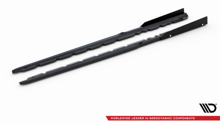 Side Skirts Diffusers V.2+ Flaps Audi R8 Mk2 Facelift Gloss Black