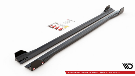 Side Skirts Diffusers V.2 + Flaps Mercedes-AMG A45 S Gloss Black