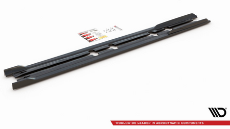 Side Skirts Diffusers V.2 Seat Leon FR Mk4 / Cupra Leon Gloss Black