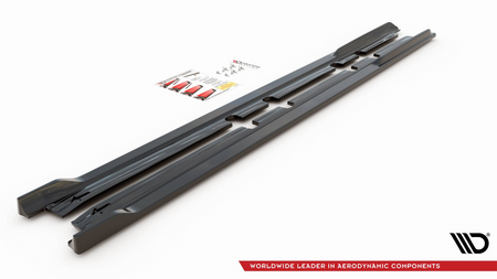 Side Skirts Diffusers V.2 Seat Leon FR Mk4 / Cupra Leon Gloss Black