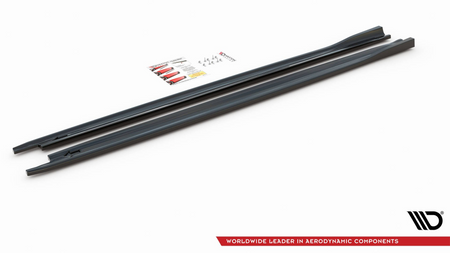 Side Skirts Diffusers V.3 Skoda Octavia RS Mk4 Gloss Black