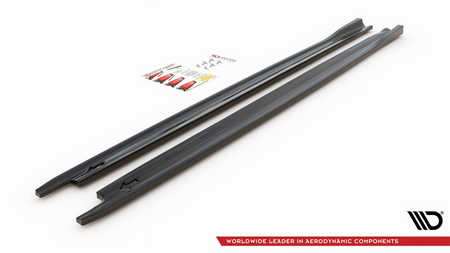 Side Skirts Diffusers V.3 Skoda Octavia RS Mk4 Gloss Black