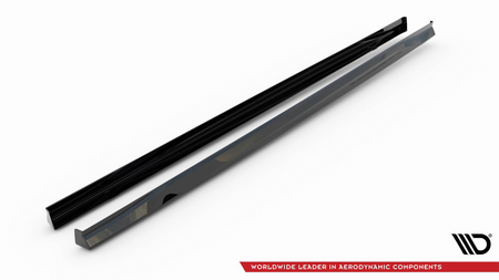 Side Skirts Diffusers V.3 Volkswagen Golf GTI / GTE / GTI Clubsport / R-Line Mk8 Gloss Black