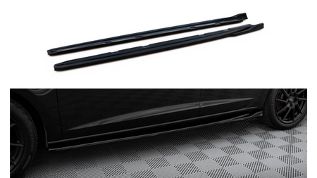 Side Skirts Diffusers V.4 Seat Leon Cupra / FR Mk3 FL Gloss Black