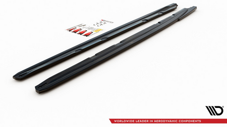 Side Skirts Diffusers V.5 Seat Leon Cupra / FR Mk3 FL Gloss Black